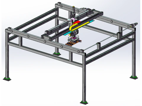Dispositivo de carregamento e transplante de m&aacute;quina de montagem de quadros SolidWorks 3D Modelo 3D