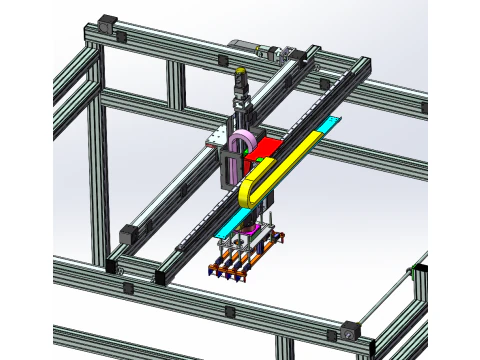 Frame assembling machine loading and transplanting device SolidWorks 3D 3D Model