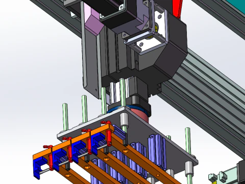 Frame assembling machine loading and transplanting device SolidWorks 3D 3D Model