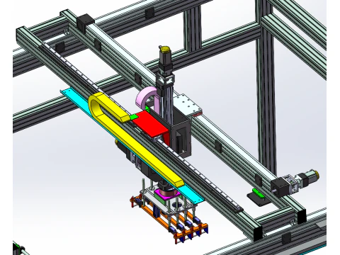 Frame assembling machine loading and transplanting device SolidWorks 3D 3D Model