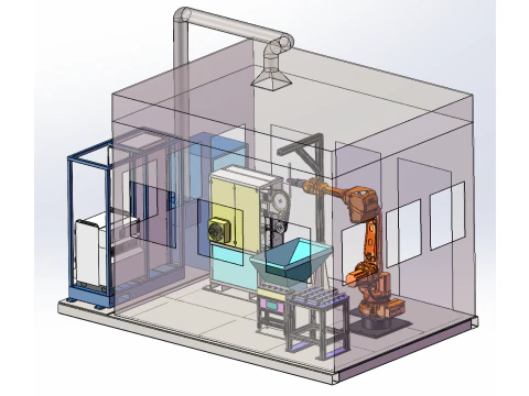 Robot abrasive belt consumables life test workstation SolidWorks 3D 3D Model