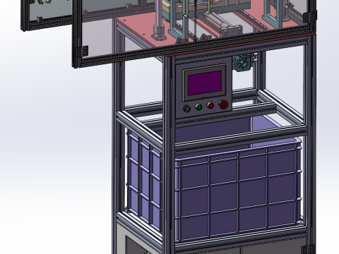 Maszyna do cięcia dyszy z pierścieniem gumowym SolidWorks 3D Model 3D