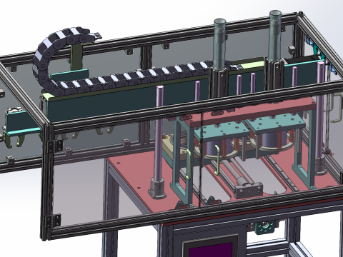 Maszyna do cięcia dyszy z pierścieniem gumowym SolidWorks 3D Model 3D