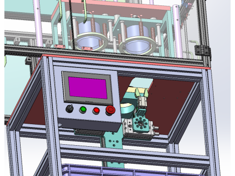 Maszyna do cięcia dyszy z pierścieniem gumowym SolidWorks 3D Model 3D