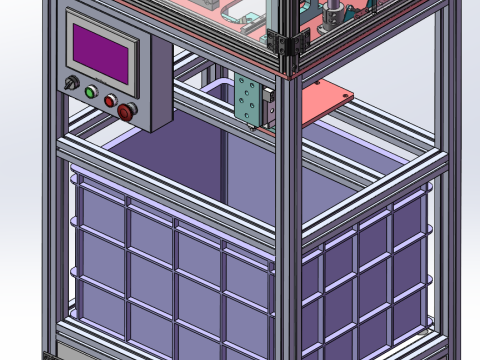 Maszyna do cięcia dyszy z pierścieniem gumowym SolidWorks 3D Model 3D