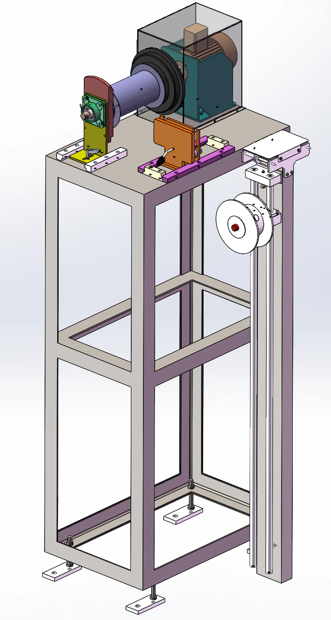 Semi-automatic transformer winding machine SolidWorks 3D 3D Model .c4d .max .obj .3ds .fbx .stl .blend 