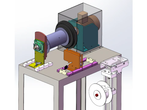 Semi-automatic transformer winding machine SolidWorks 3D 3D Model