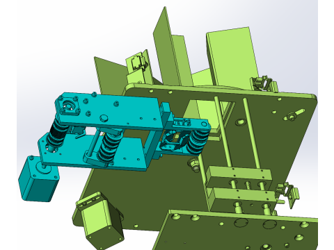 Slayt yükleme ve boşaltma sistemi SolidWorks 3D 3D Model