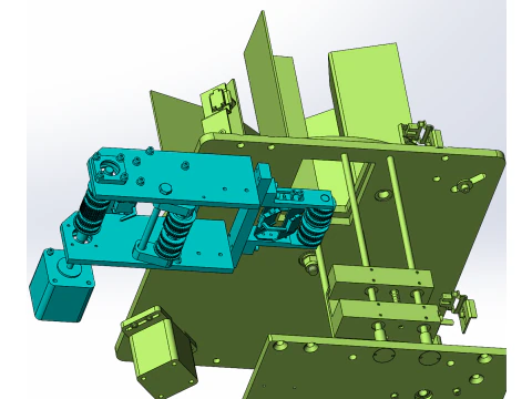 Slide loading and unloading system SolidWorks 3D 3D Model