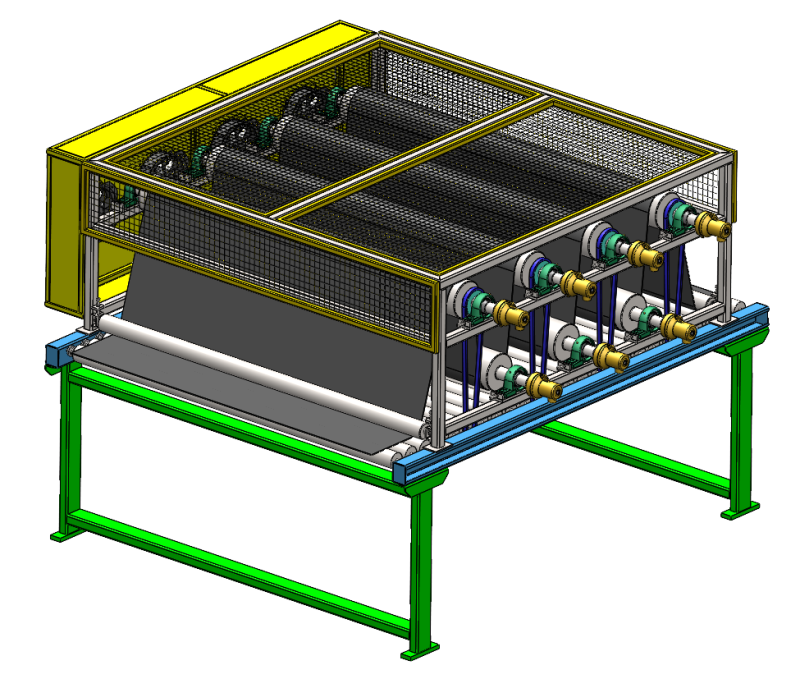 Linia rolek falowych SolidWorks 3D Model 3D .c4d .max .obj .3ds .fbx .stl .blend