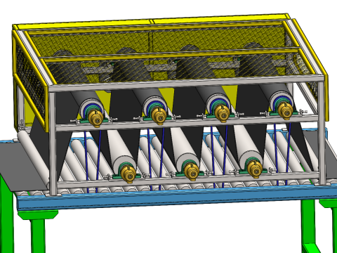 Linia rolek falowych SolidWorks 3D Model 3D