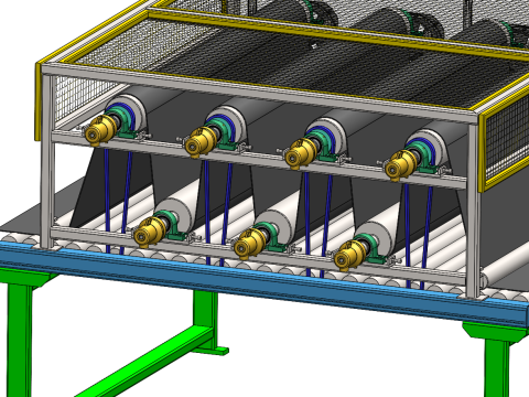 Linia rolek falowych SolidWorks 3D Model 3D