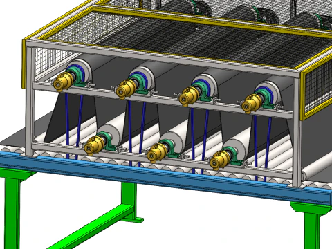 Wave Roller Line SolidWorks 3D 3D Model