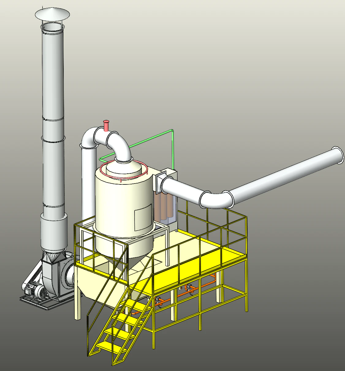 Wet precipitator SolidWorks 3D 3D Model .c4d .max .obj .3ds .fbx .stl .blend 