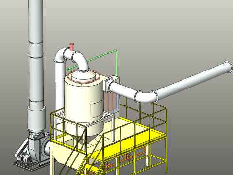 Мокрый осадитель SolidWorks 3D 3D Модель