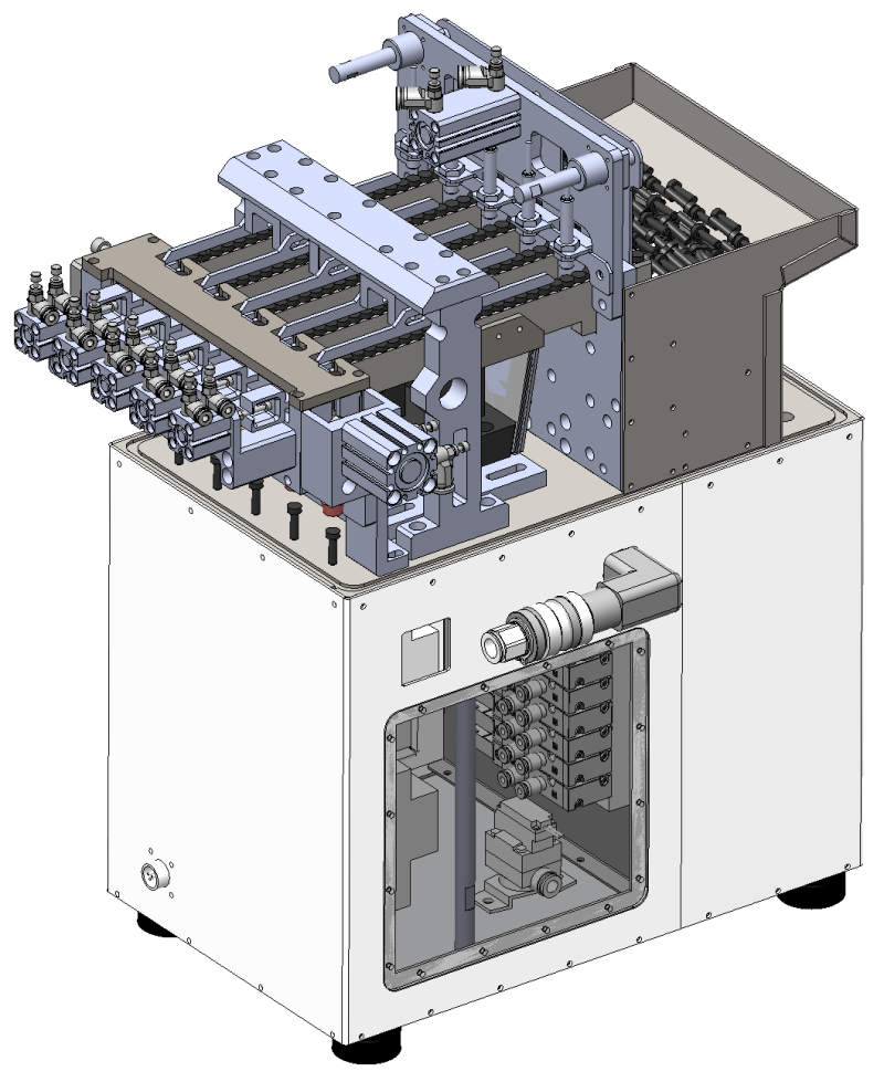 Equipamento de máquina de alinhamento automático de parafusos SolidWorks 3D Modelo 3D .c4d .max .obj .3ds .fbx .stl .blend 