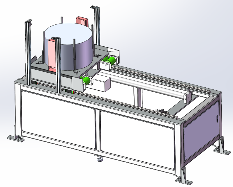 Transportador circular de mesa deslizante de placa delgada SolidWorks 3D Modelo 3D .c4d .max .obj .3ds .fbx .stl .blend 