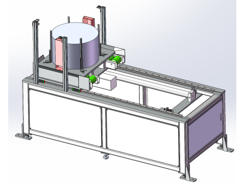 Transportador circular de mesa deslizante de placa delgada SolidWorks 3D Modelo 3D