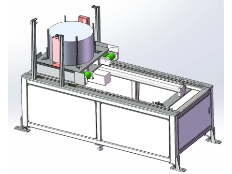 원형 박판 슬라이딩 테이블 컨베이어 SolidWorks 3D 3D 모델