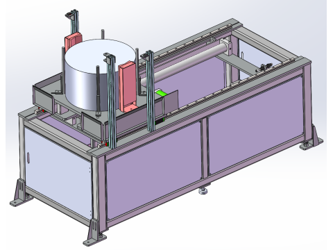 Transportador circular de mesa deslizante de placa delgada SolidWorks 3D Modelo 3D
