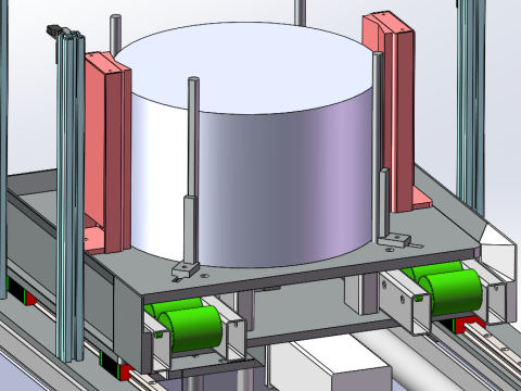 Transportador circular de mesa deslizante de placa delgada SolidWorks 3D Modelo 3D