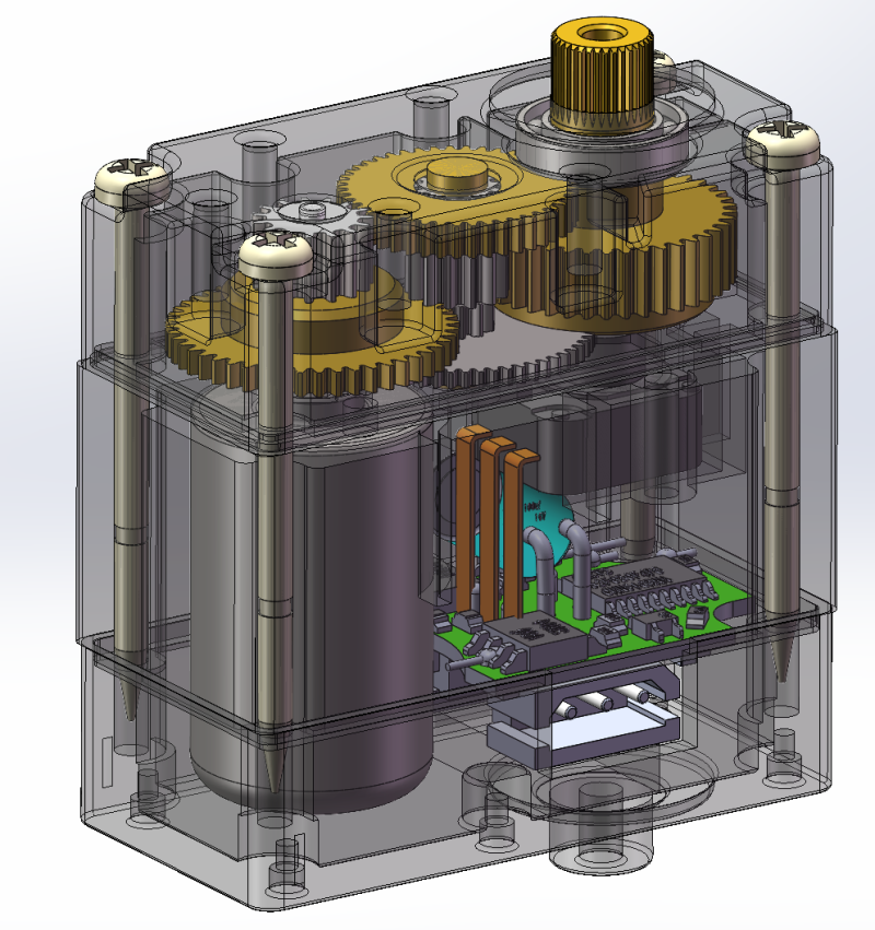 Digitales Lenkgetriebe SolidWorks 3D 3D Modell .c4d .max .obj .3ds .fbx .stl .blend 