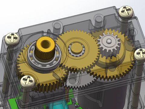 Digital Steering Gear SolidWorks 3D 3D Model