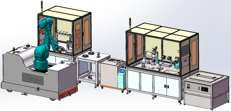 Laborautomatisierungsausrüstung – Festphasenextraktion – Heizzentrifugation – automatische Titration – Cl 3D Modell .c4d .max .obj .3ds .fbx .stl .blend 