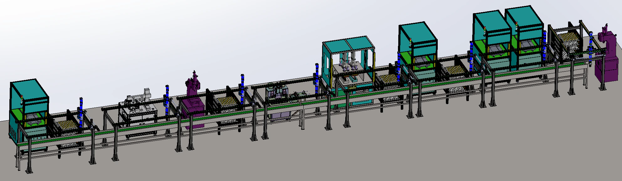 Pump body production line SolidWorks 3D 3D Model .c4d .max .obj .3ds .fbx .stl .blend