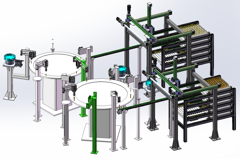 Chaîne d'assemblage de tiges SolidWorks modèle 3D Modèle 3D .c4d .max .obj .3ds .fbx .stl .blend 