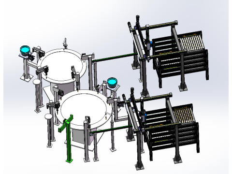 Chaîne d'assemblage de tiges SolidWorks modèle 3D Modèle 3D