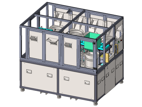 Vibrationsplatten-Zuführanlage SolidWorks 3D 3D Modell