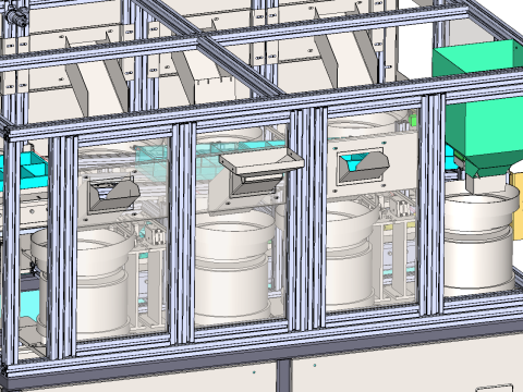 Vibrationsplatten-Zuführanlage SolidWorks 3D 3D Modell