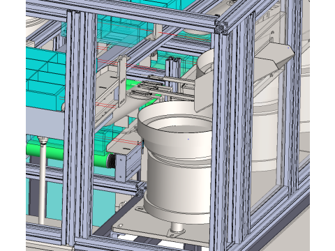 Vibrationsplatten-Zuführanlage SolidWorks 3D 3D Modell