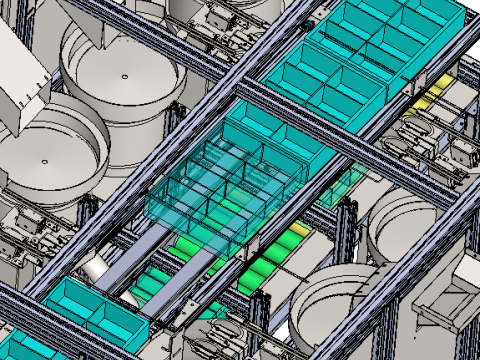 Vibrationsplatten-Zuführanlage SolidWorks 3D 3D Modell