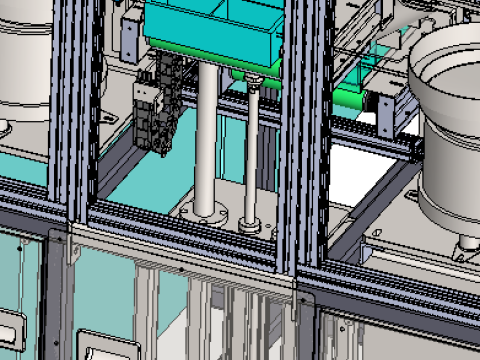 Vibrationsplatten-Zuführanlage SolidWorks 3D 3D Modell