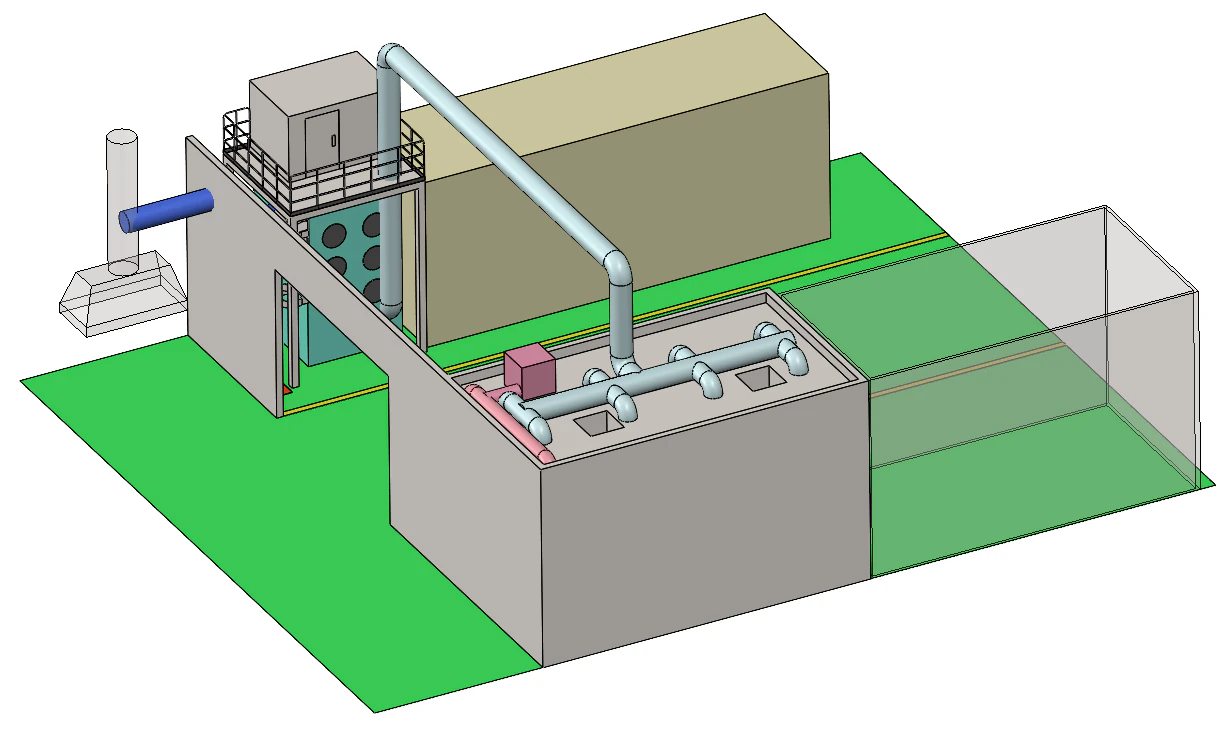 Welding polishing room exhaust and dust removal SolidWorks 3D 3D Model .c4d .max .obj .3ds .fbx .stl .blend 