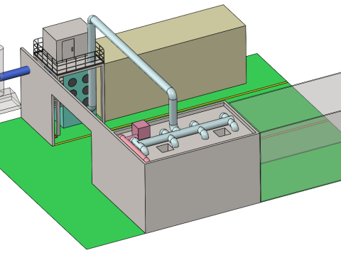 焊接抛光室排气除尘 SolidWorks 3D 3D 模型
