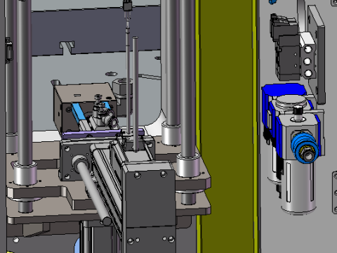25 톤 왁스 프레스 기계 금형 헤드 기계 단계 3D 모델