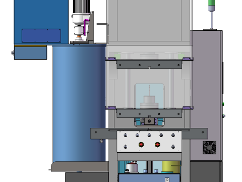 25 톤 왁스 프레스 기계 금형 헤드 기계 단계 3D 모델