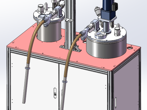 Leimklebemaschine Vakuum Leimfass Leimabgabeeinheit SolidWorks 3D 3D Modell