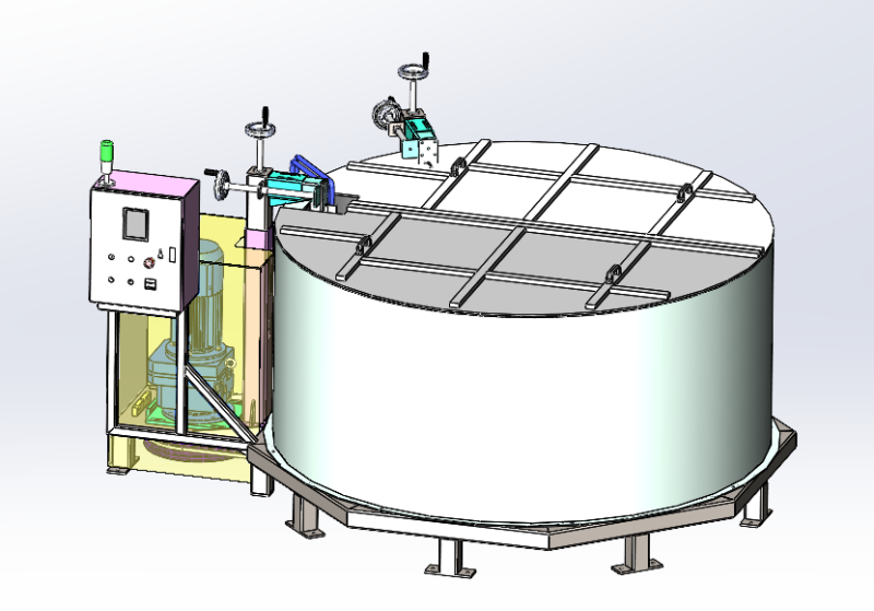 Mischstufe für Klebstoffaufschlämmung 3D Modell .c4d .max .obj .3ds .fbx .stl .blend 