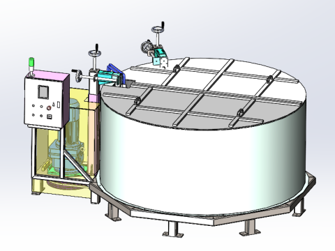 Etap mieszania zawiesiny kleju Model 3D