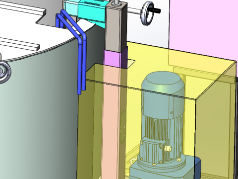 Mischstufe für Klebstoffaufschlämmung 3D Modell