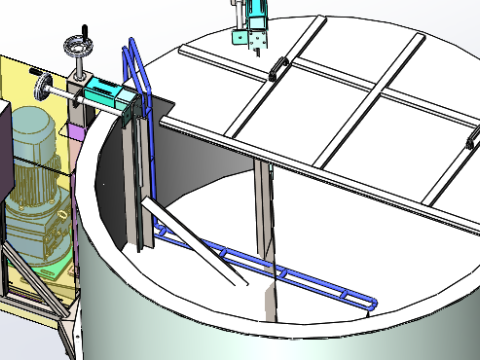 Mischstufe für Klebstoffaufschlämmung 3D Modell