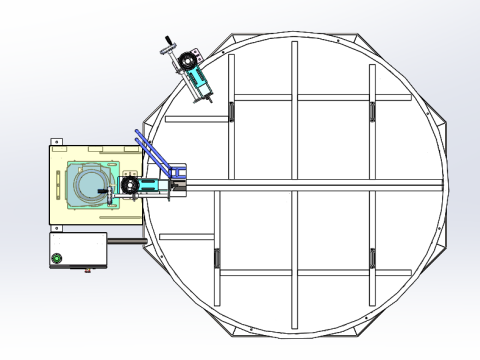 Mischstufe für Klebstoffaufschlämmung 3D Modell