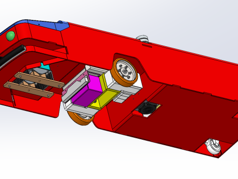 AGV одностороннє приховане зчеплення з можливістю редагування SolidWorks 3D Модель