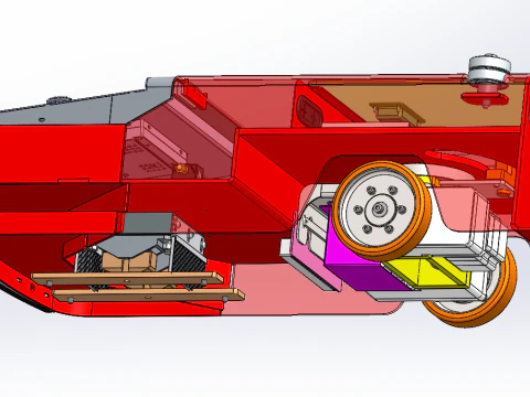 Скрытая тяга AGV в одну сторону, редактируемая SolidWorks 3D Модель