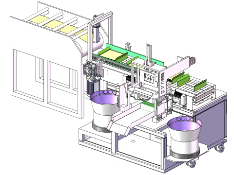 Automatische Faltpapiert&uuml;te, die Gummibandausr&uuml;stung abdeckt. SolidWorks bearbeitbar. Automatisches Faltpapier 3D Modell