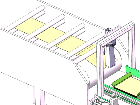 Automatic folding paper bag covering rubber band equipment SolidWorks editableAutomatic folding pape 3D Model